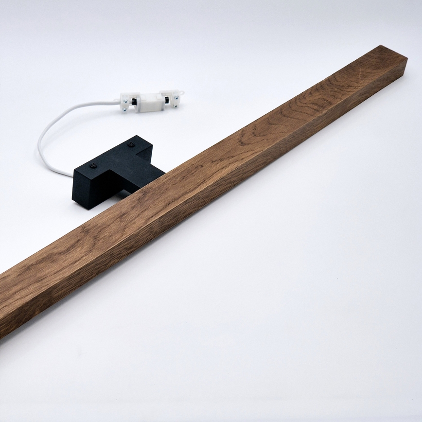 Brilagi - Illuminazione a LED per specchi da bagno WOODY MIRROR LED/15W/230V 90 cm IP44 quercia ciliegio/nero