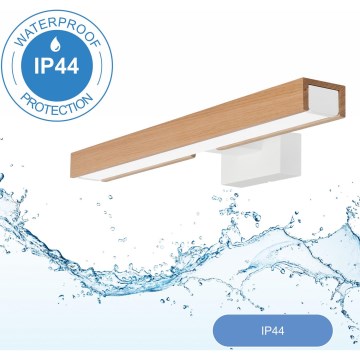 Brilagi - Illuminazione a LED per specchi da bagno WOODY MIRROR LED/8W/230V 40 cm IP44 quercia/bianco