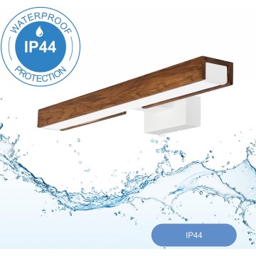 Brilagi - Illuminazione a LED per specchi da bagno WOODY MIRROR LED/8W/230V 40 cm IP44 quercia ciliegio/bianco