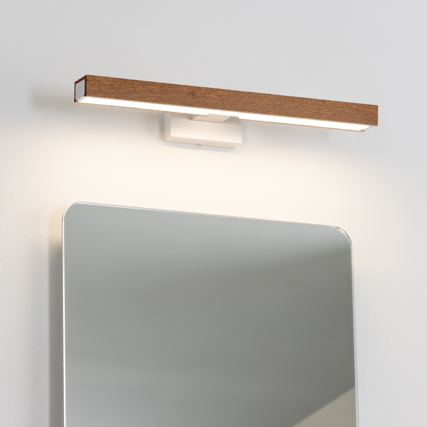 Brilagi - Illuminazione a LED per specchi da bagno WOODY MIRROR LED/8W/230V 40 cm IP44 quercia ciliegio/bianco