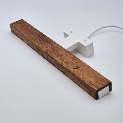 Brilagi - Illuminazione a LED per specchi da bagno WOODY MIRROR LED/8W/230V 40 cm IP44 quercia ciliegio/bianco