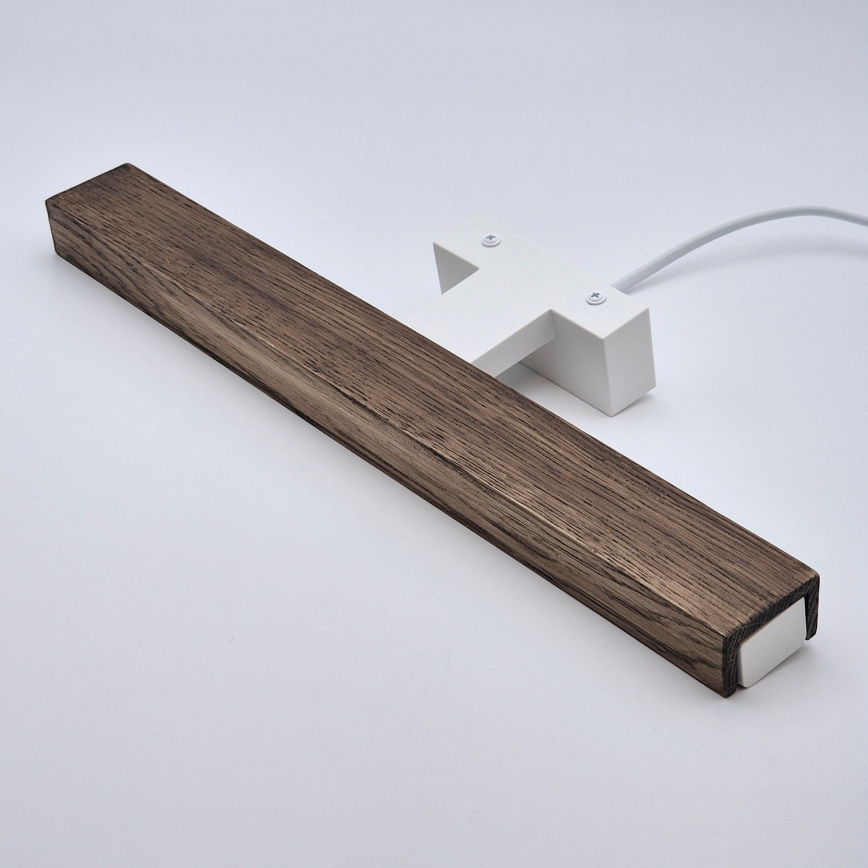 Brilagi - Illuminazione a LED per specchi da bagno WOODY MIRROR LED/8W/230V 40 cm IP44 quercia noce/bianco