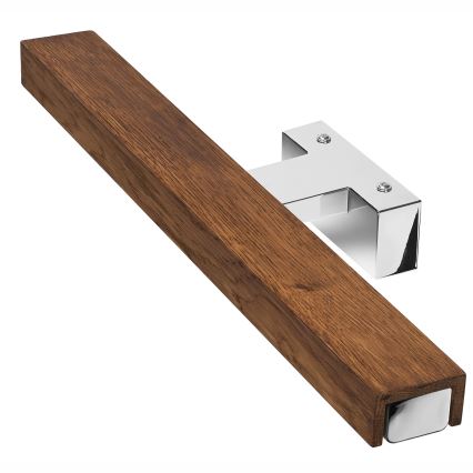 Brilagi - Illuminazione a LED per specchi da bagno WOODY MIRROR LED/8W/230V 40 cm IP44 quercia ciliegio/cromo lucido