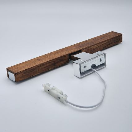 Brilagi - Illuminazione a LED per specchi da bagno WOODY MIRROR LED/8W/230V 40 cm IP44 quercia ciliegio/cromo lucido