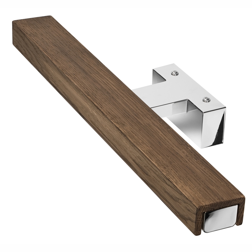 Brilagi - Illuminazione a LED per specchi da bagno WOODY MIRROR LED/8W/230V 40 cm IP44 quercia noce/cromo lucido