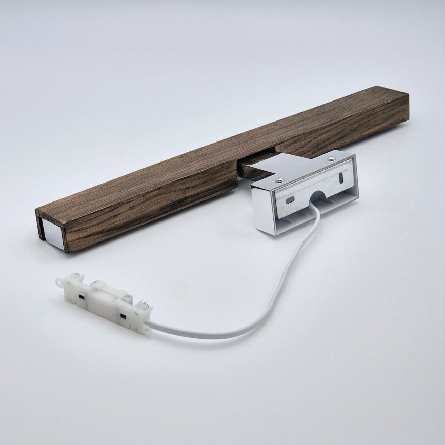 Brilagi - Illuminazione a LED per specchi da bagno WOODY MIRROR LED/8W/230V 40 cm IP44 quercia noce/cromo lucido