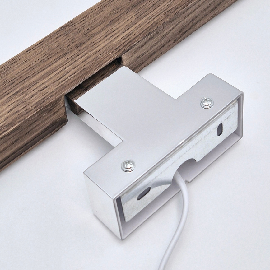Brilagi - Illuminazione a LED per specchi da bagno WOODY MIRROR LED/8W/230V 40 cm IP44 quercia noce/cromo lucido