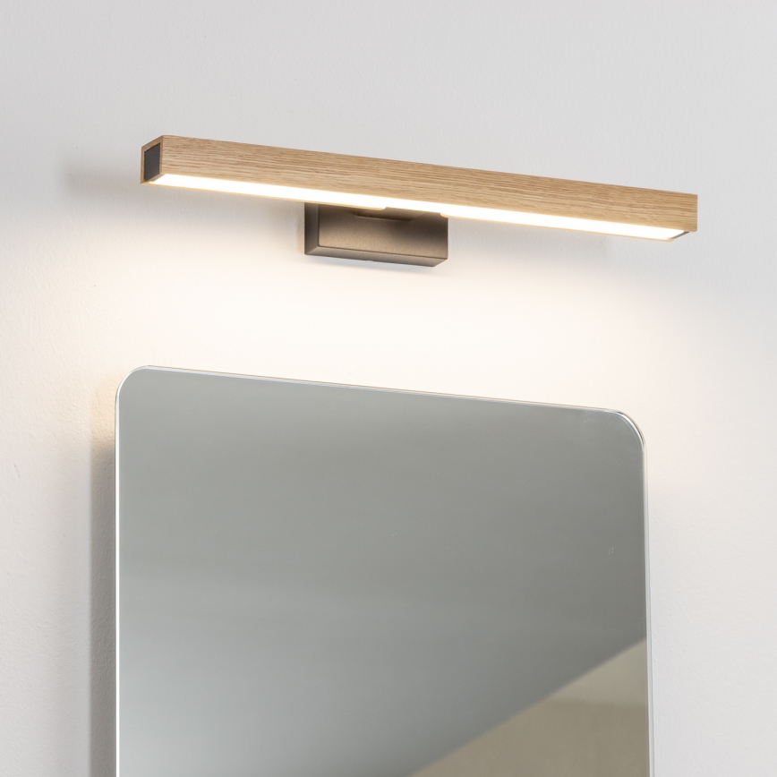 Brilagi - Illuminazione a LED per specchi da bagno WOODY MIRROR LED/8W/230V 40 cm IP44 quercia/nero