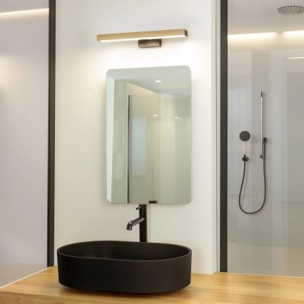 Brilagi - Illuminazione a LED per specchi da bagno WOODY MIRROR LED/8W/230V 40 cm IP44 quercia/nero