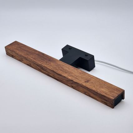 Brilagi - Illuminazione a LED per specchi da bagno WOODY MIRROR LED/8W/230V 40 cm IP44 quercia ciliegio/nero