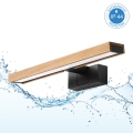 Brilagi - Illuminazione a LED per specchio da bagno 3 in 1 WOODY MIRROR LED/8W/230V IP44 nero/rovere