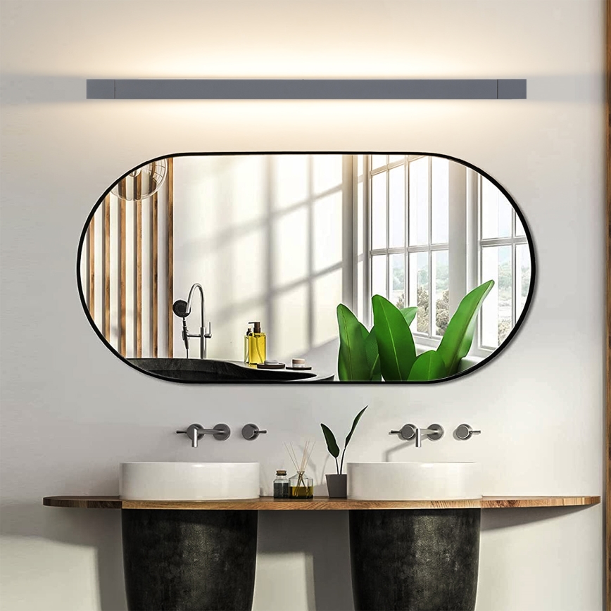 Brilagi - Illuminazione LED per specchio da bagno AQUA LINE LED/24W/230V 90 cm IP44 antracite CRI 90