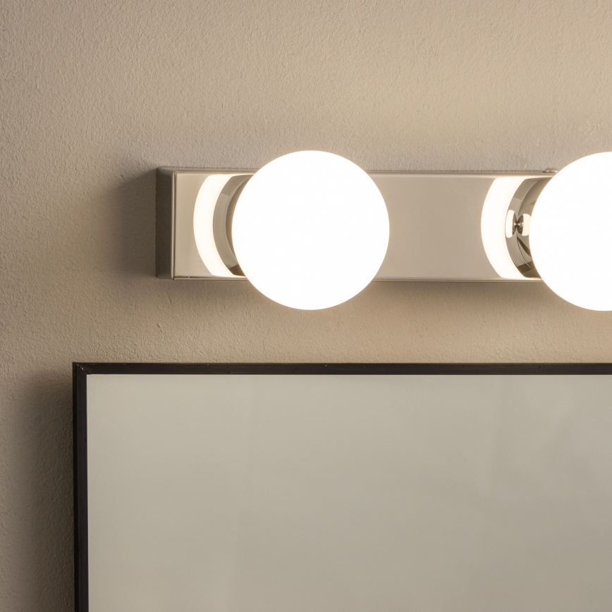 Brilagi - Illuminazione LED per specchio da bagno HOLLYWOOD, 4x LED da 3W, 230V, 53 cm, IP44, cromo lucido