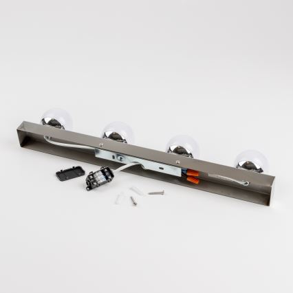 Brilagi - Illuminazione LED per specchio da bagno HOLLYWOOD, 4x LED da 3W, 230V, 53 cm, IP44, cromo lucido