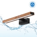 Brilagi - Illuminazione a LED per specchio da bagno WOODY MIRROR 3 in 1 LED/8W/230V 40 cm IP44 nero/rovere