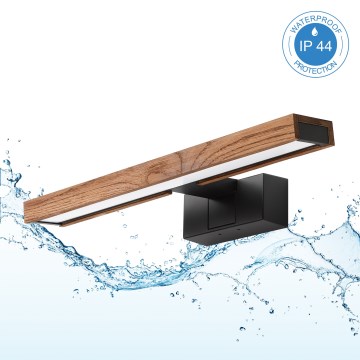 Brilagi - Illuminazione a LED per specchio da bagno WOODY MIRROR 3 in 1 LED/8W/230V 40 cm IP44 nero/rovere