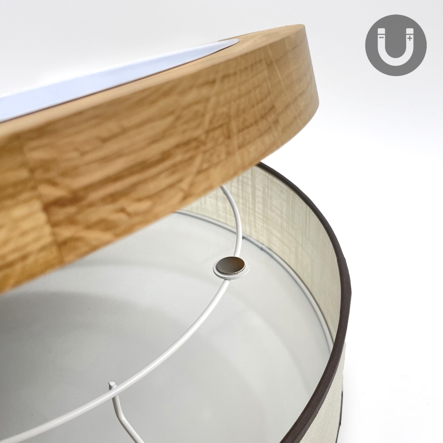 Brilagi - Illuminazione a soffitto BELLADONNA LED/36W/230V diam. 50 cm crema/rovere