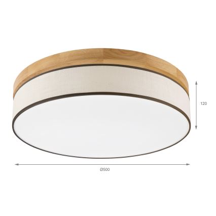 Brilagi - Illuminazione a soffitto BELLADONNA LED/36W/230V diam. 50 cm crema/rovere