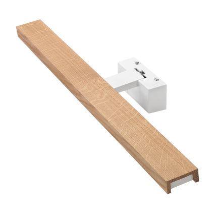 Brilagi - Illuminazione LED per specchio da bagno 3 in 1 WOODY MIRROR LED/12W/230V 60 cm IP44 bianco/rovere