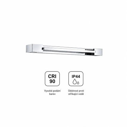 Brilagi - Illuminazione LED per specchio da bagno AQUA LINE LED/12W/230V 45 cm IP44 cromo lucido CRI 90