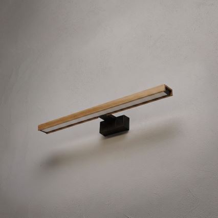 Brilagi - Illuminazione a LED per specchio da bagno 3 in 1 WOODY MIRROR LED/12W/230V 60 cm IP44 nero/rovere