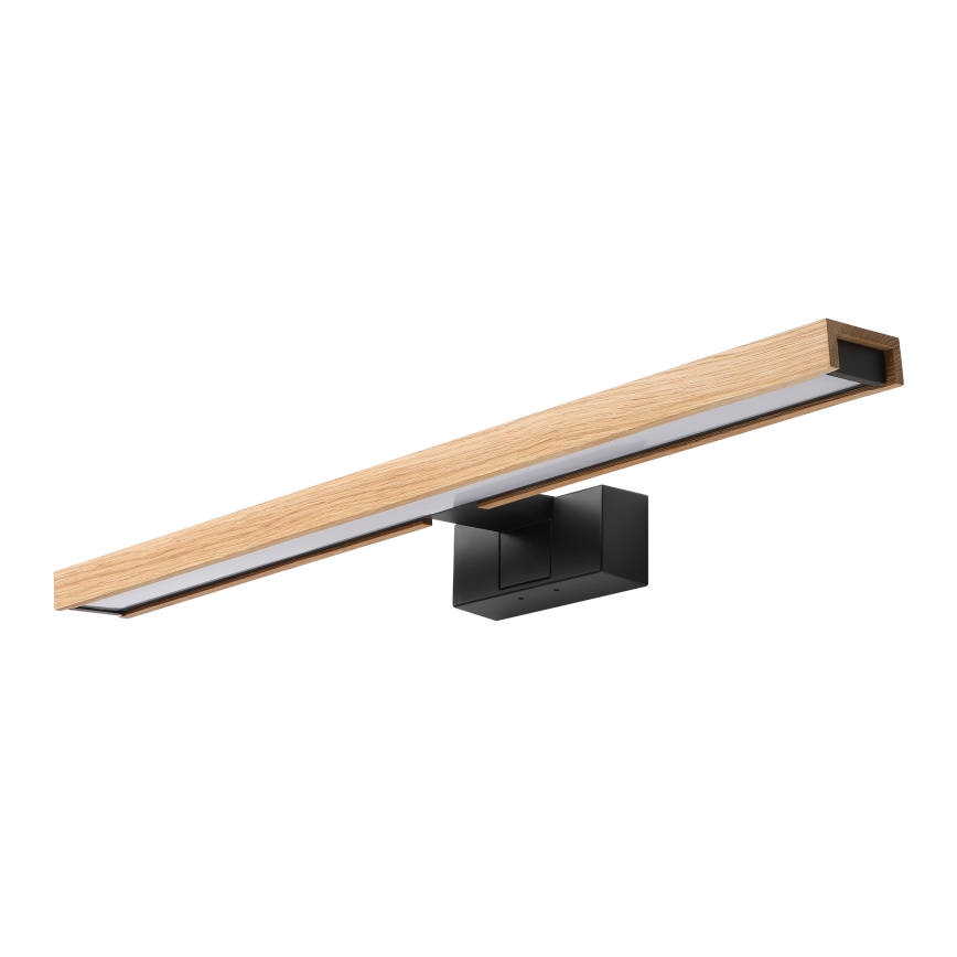 Brilagi - Illuminazione a LED per specchio da bagno 3 in 1 WOODY MIRROR LED/12W/230V 60 cm IP44 nero/rovere