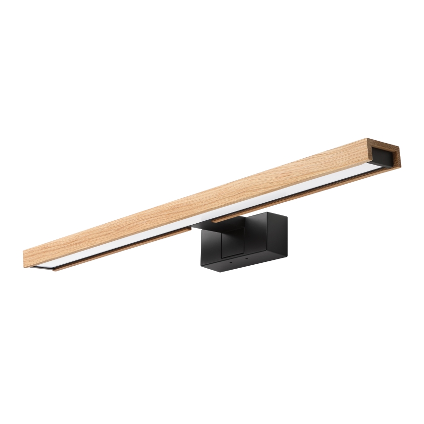 Brilagi - Illuminazione a LED per specchio da bagno 3 in 1 WOODY MIRROR LED/12W/230V 60 cm IP44 nero/rovere