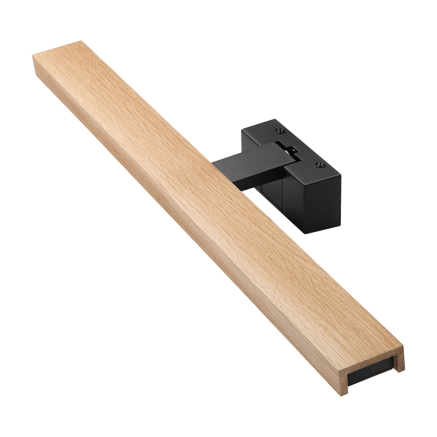 Brilagi - Illuminazione a LED per specchio da bagno 3 in 1 WOODY MIRROR LED/12W/230V 60 cm IP44 nero/rovere