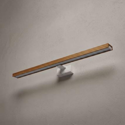 Brilagi - Illuminazione LED per specchio da bagno 3 in 1 WOODY MIRROR LED/15W/230V 80 cm IP44 bianco/rovere