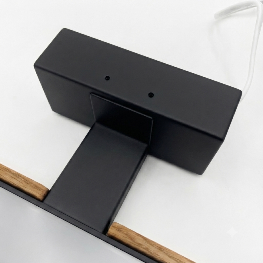 Brilagi - Illuminazione LED 3 in 1 per specchio da bagno WOODY MIRROR LED/15W/230V 80 cm IP44 nero/rovere