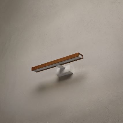 Brilagi - Illuminazione LED per specchio da bagno 3 in 1 WOODY MIRROR LED/8W/230V 40 cm IP44 bianco/rovere ciliegio