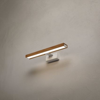 Brilagi - Illuminazione LED per specchio da bagno 3 in 1 WOODY MIRROR LED/8W/230V 40 cm IP44 bianco/rovere