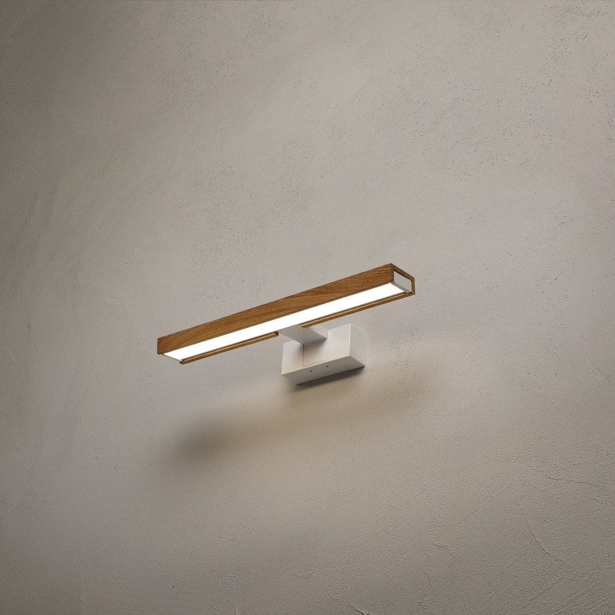 Brilagi - Illuminazione LED per specchio da bagno 3 in 1 WOODY MIRROR LED/8W/230V 40 cm IP44 bianco/rovere