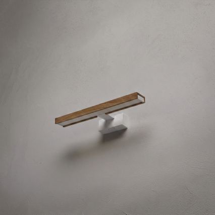 Brilagi - Illuminazione LED per specchio da bagno 3 in 1 WOODY MIRROR LED/8W/230V 40 cm IP44 bianco/rovere
