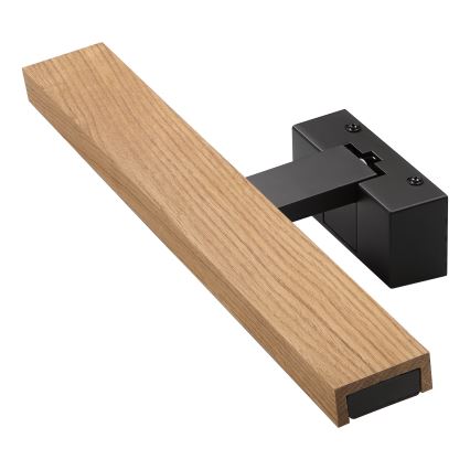 Brilagi - Illuminazione a LED per specchio da bagno 3 in 1 WOODY MIRROR LED/8W/230V IP44 nero/rovere