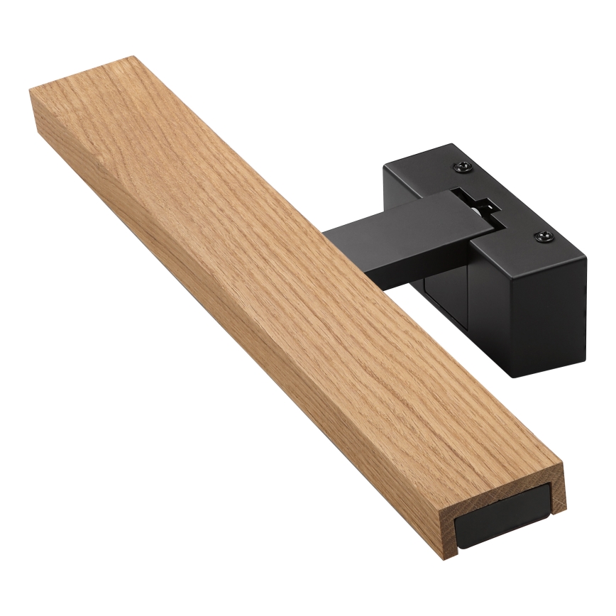 Brilagi - Illuminazione a LED per specchio da bagno 3 in 1 WOODY MIRROR LED/8W/230V IP44 nero/rovere