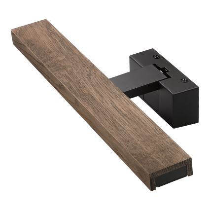 Brilagi - Illuminazione LED per specchio da bagno 3 in 1 WOODY MIRROR LED/8W/230V 40 cm IP44 nero/rovere noce
