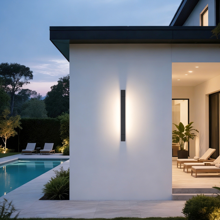 Brilagi - Illuminazione LED per specchio da bagno AQUA LINE LED 12W/230V, 45 cm, IP44, antracite, CRI 90