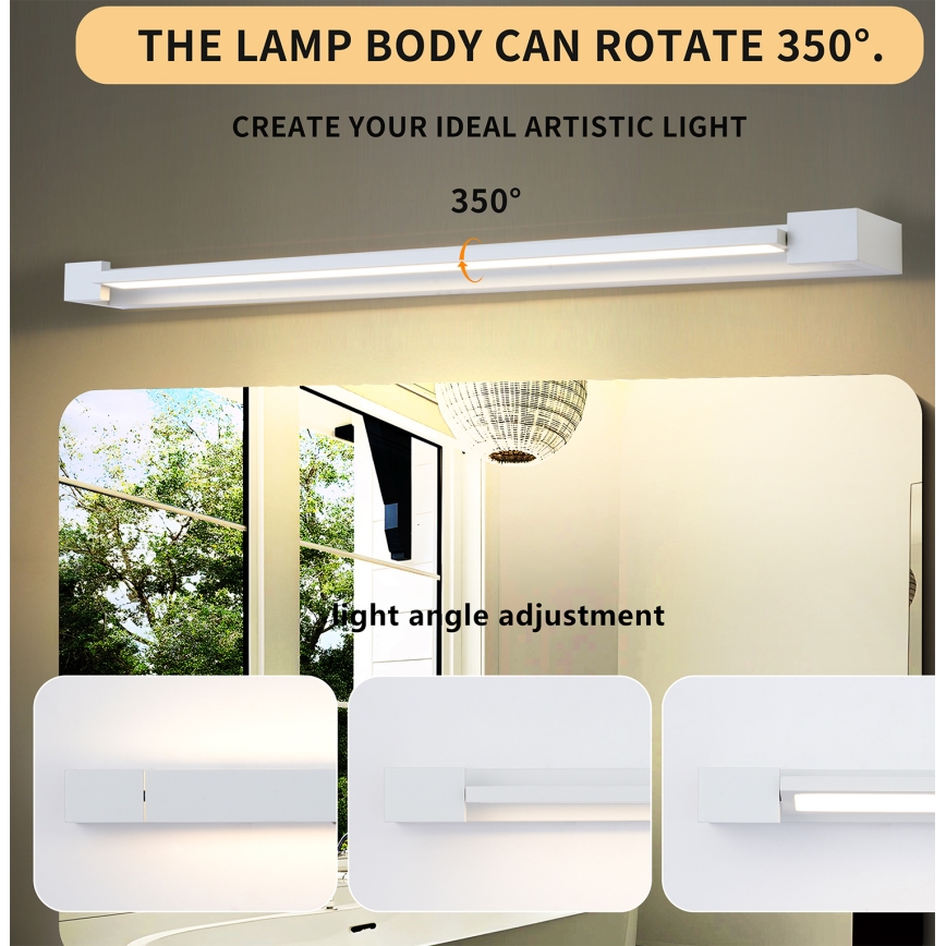 Brilagi - Illuminazione LED per specchio da bagno AQUA LINE LED/24W/230V 90 cm IP44 bianco CRI 90