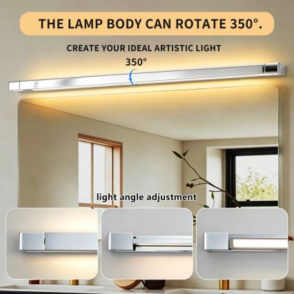 Brilagi - Illuminazione a LED per specchio da bagno AQUA LINE LED/36W/230V 120 cm IP44 cromo lucido CRI 90