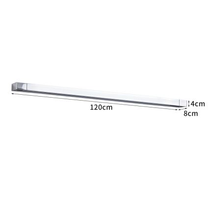 Brilagi - Illuminazione a LED per specchio da bagno AQUA LINE LED/36W/230V 120 cm IP44 cromo lucido CRI 90