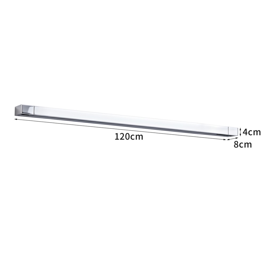 Brilagi - Illuminazione a LED per specchio da bagno AQUA LINE LED/36W/230V 120 cm IP44 cromo lucido CRI 90