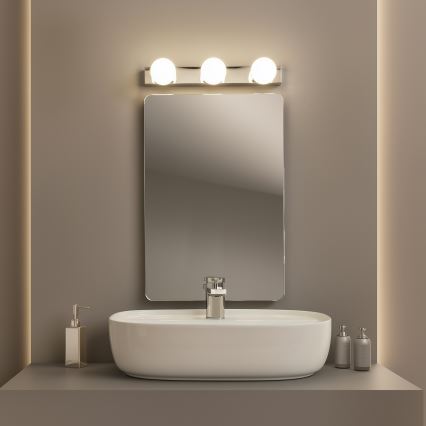 Brilagi - Illuminazione a LED per specchio da bagno HOLLYWOOD 3xLED/3W/230V 39 cm IP44 cromo lucido
