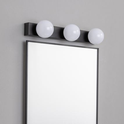 Brilagi - Illuminazione LED per specchio da bagno HOLLYWOOD 3xLED/3W/230V 39 cm IP44 nero