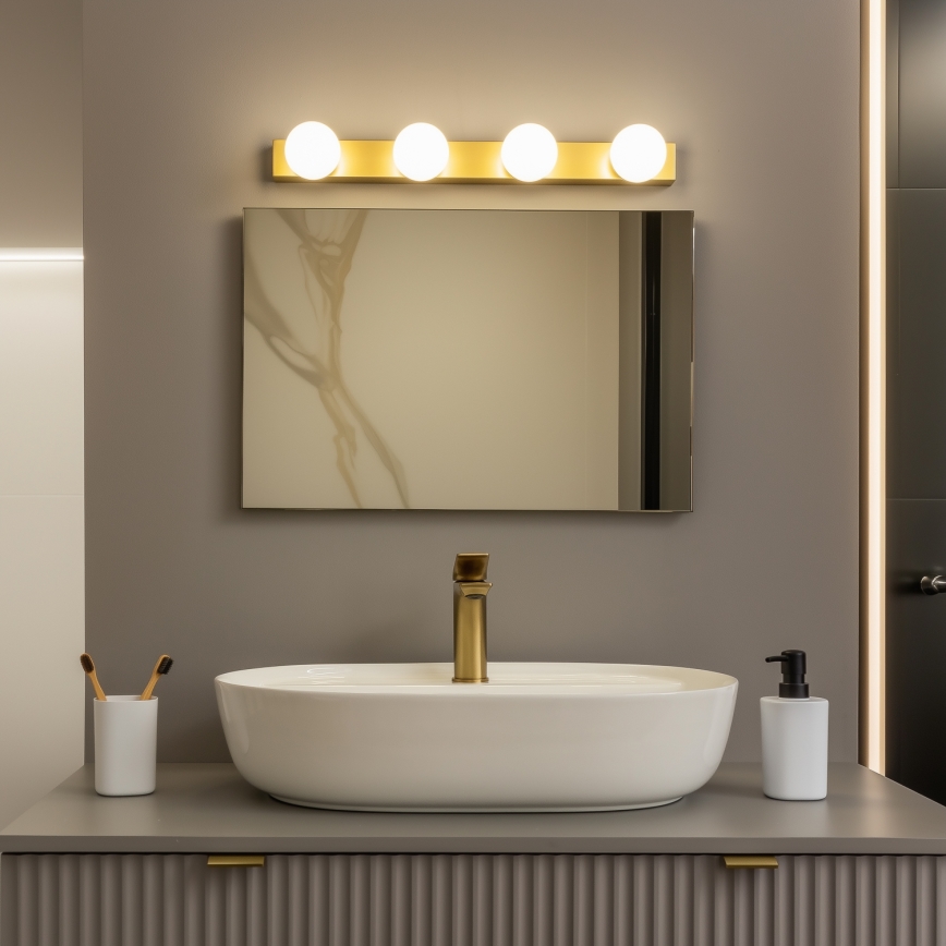 Brilagi - Illuminazione per specchio da bagno HOLLYWOOD 4xLED/3W/230V 53 cm IP44 dorata