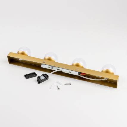 Brilagi - Illuminazione per specchio da bagno HOLLYWOOD 4xLED/3W/230V 53 cm IP44 dorata