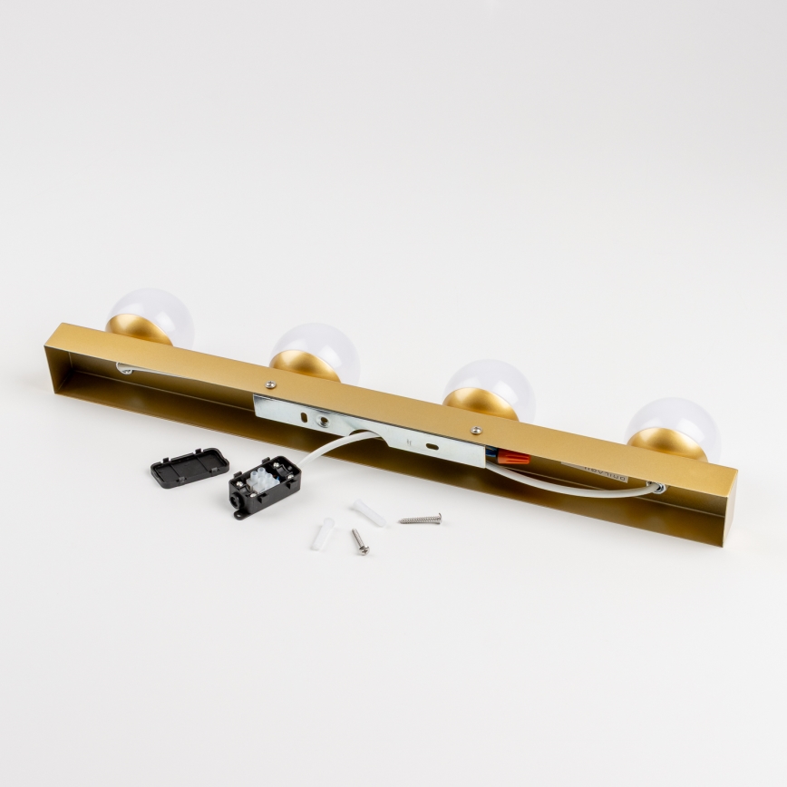 Brilagi - Illuminazione per specchio da bagno HOLLYWOOD 4xLED/3W/230V 53 cm IP44 dorata