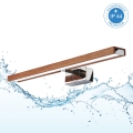 Brilagi - Illuminazione LED per specchio da bagno WOODY MIRROR 3 in 1 LED/12W/230V 60 cm IP44 cromo lucido/rovere ciliegio