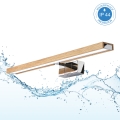 Brilagi - Illuminazione LED per specchio da bagno WOODY MIRROR 3v1 LED/12W/230V 60 cm IP44 cromo lucido/rovere