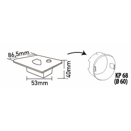 Brilagi - LED Luce per scale con sensore di movimento JACK LED/1,5W/230V 3000K/4000K/6500K nero